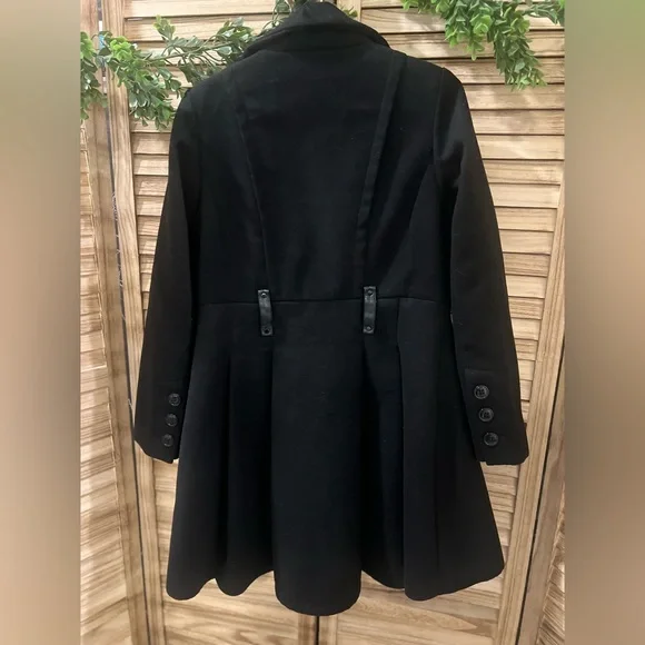 Steve Madden Black Women's Pea Coat - Picture 2 of 3